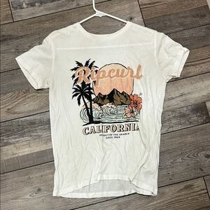 Rip Curl White California Tee with Graphic